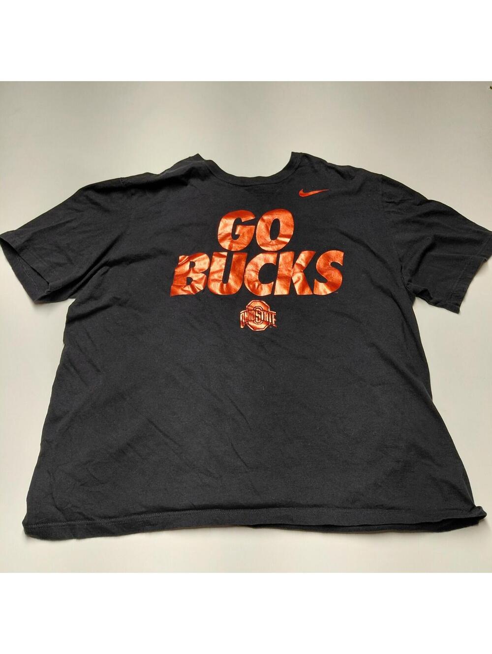 Ohio State Buckeyes Nike Mens XXL Black Go Bucks NCAA T Shirt Tee